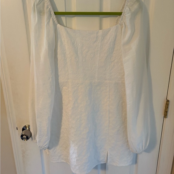 Francesca's Collections White Dress with Textured Design - Picture 1 of 5